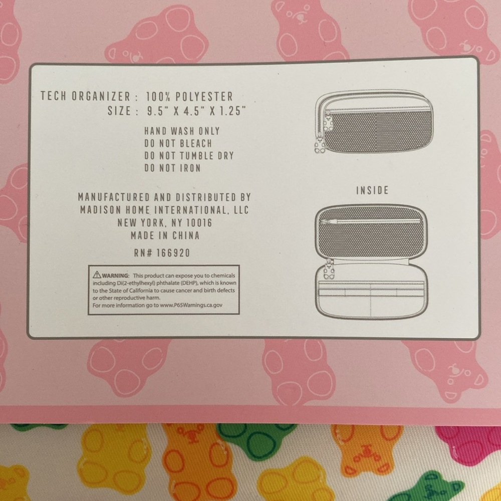 Wandering Moon Gummy Bear Tech Organizer Travel Pouch NWT Multicolored So Cute 🥰 - Picture 6 of 6